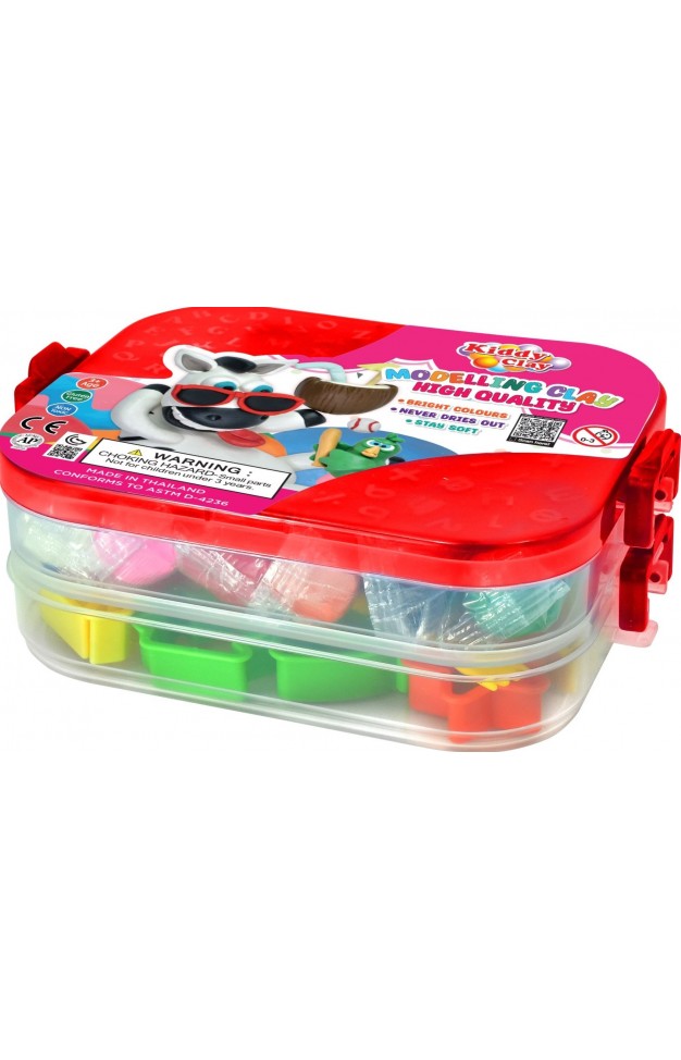 Kiddy Clay 7 Colors Modeling Clays with Knife and Cutters